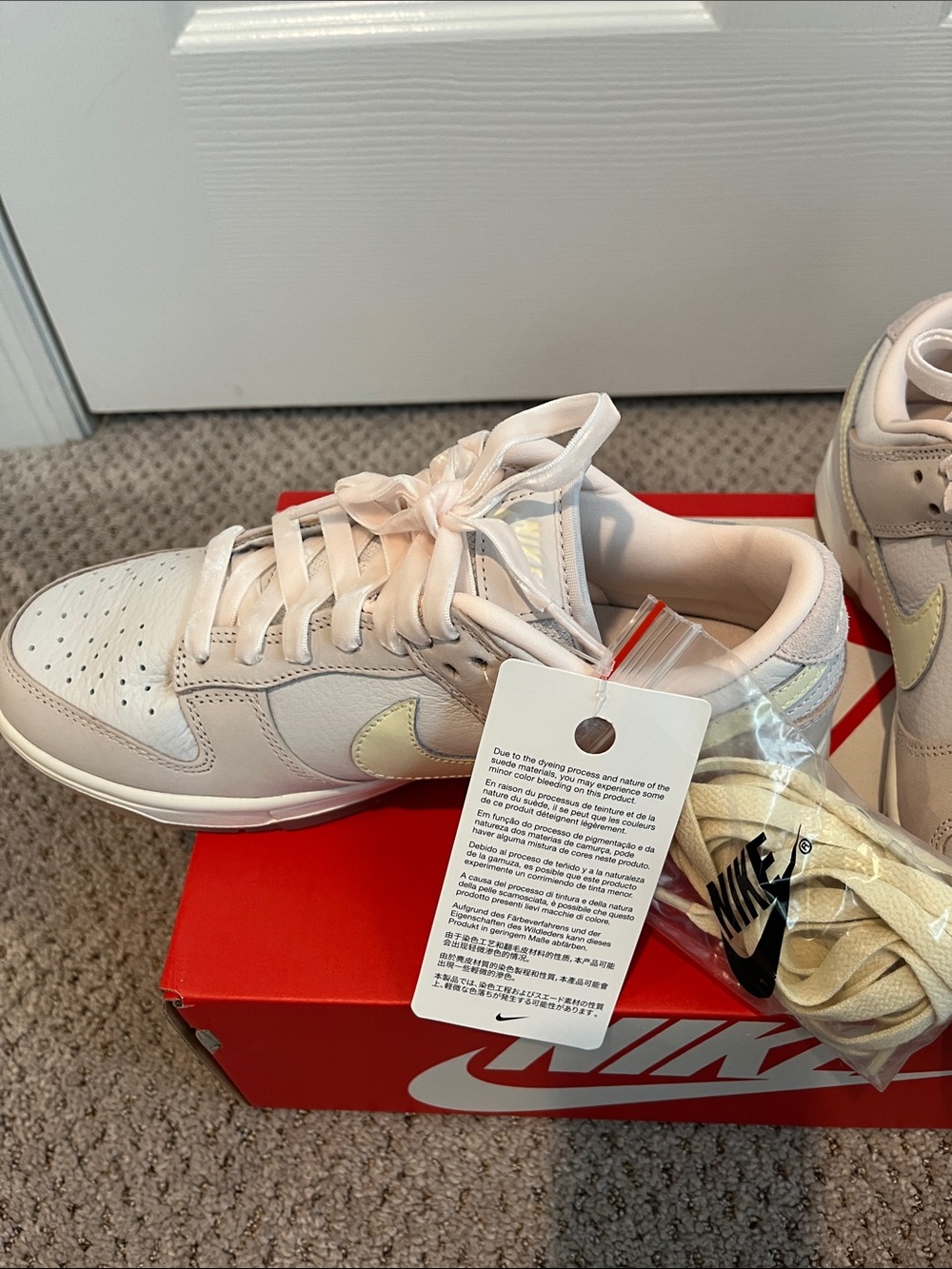 Nike Women’s Low-Top Sneakers in Pale Pink and White - Picture 6 of 8